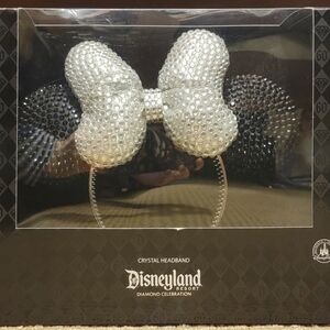 Disneyland Resort Crystal Headband with Silver Bow